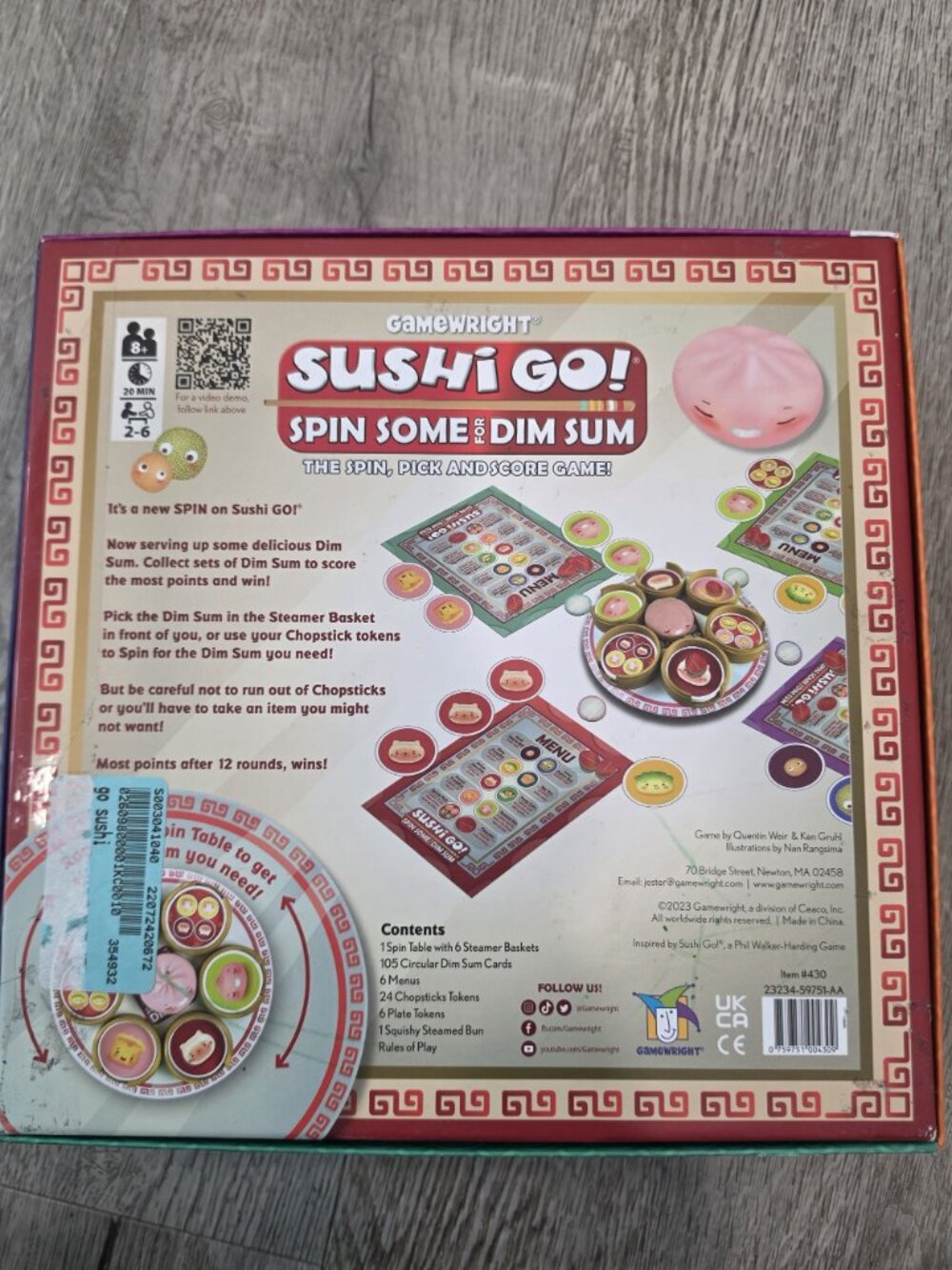 Sushi Go! Spin Some For Dim Sum Gamewright Family Game never used - Picture 2 of 4